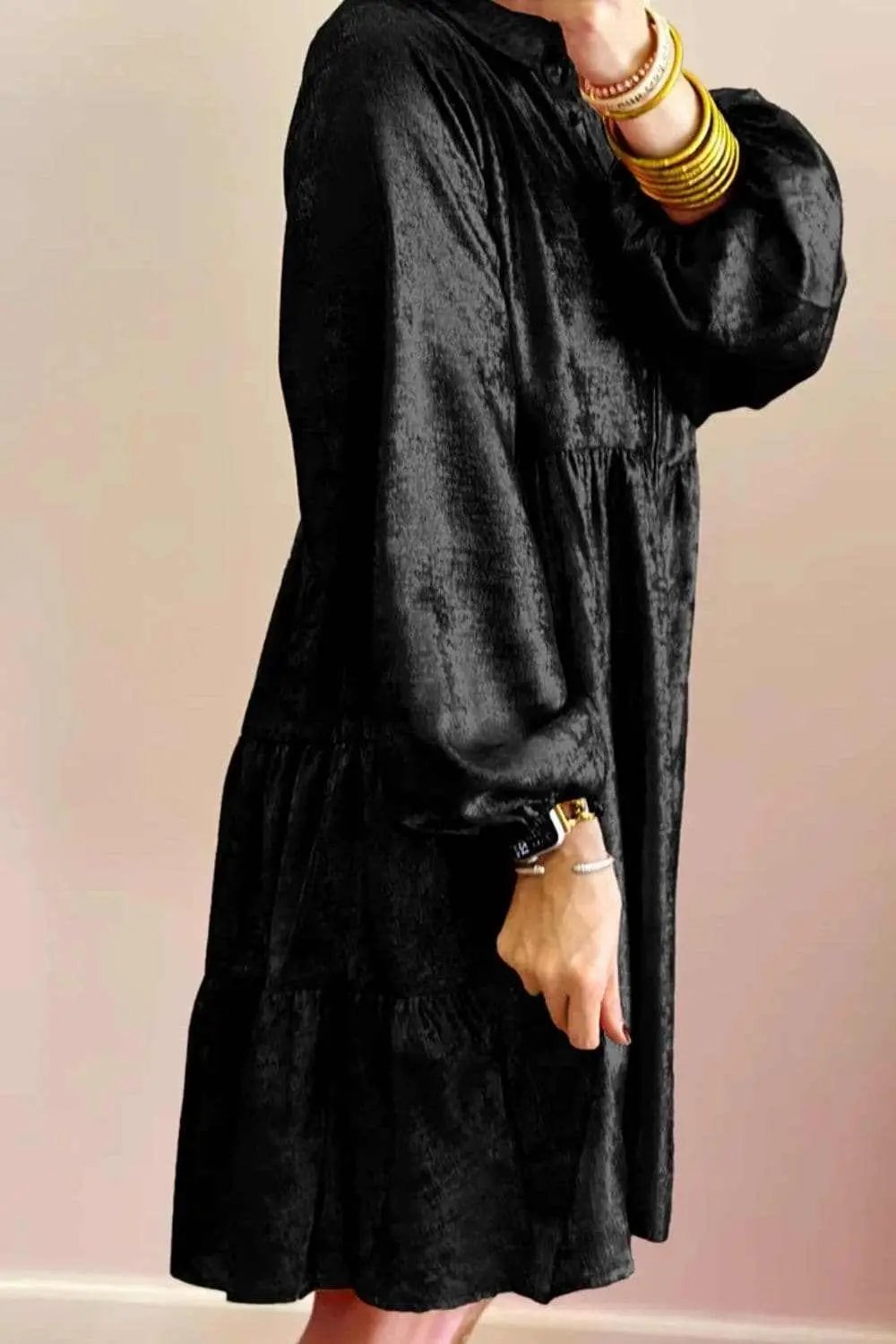 Shimmering metallic mini dress - Love Salve